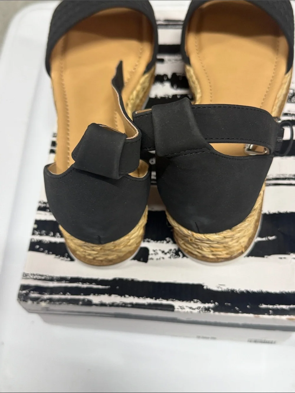 DV by Dolce Vita Black Woven Espadrille Platform Sandals